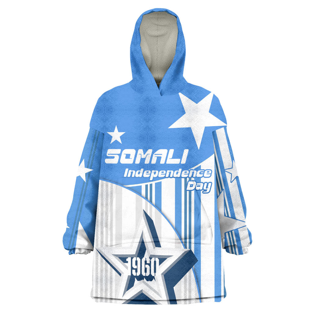 Somalia Independence Day 1960 Wearable Blanket Hoodie Somali Coat Of Arms Star - Land Of The Brave