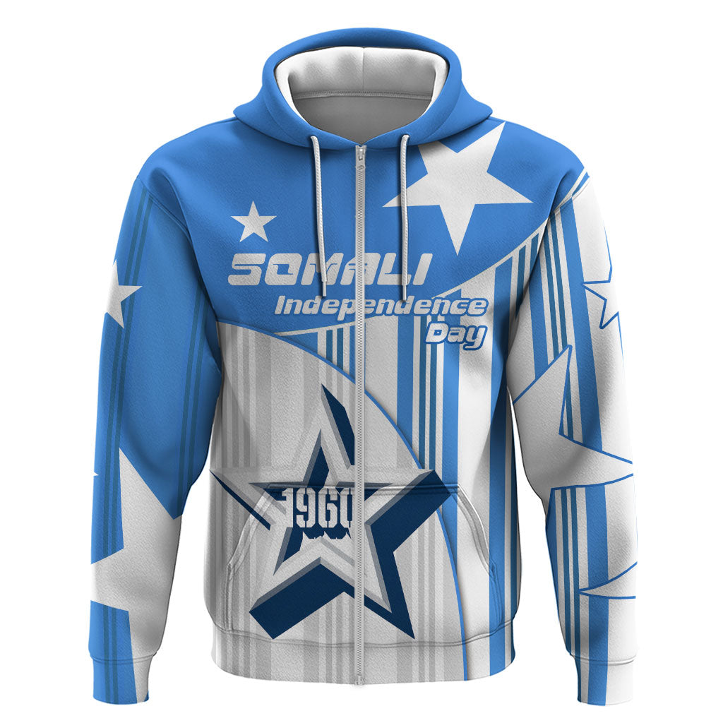 Somalia Independence Day 1960 Zip Hoodie Somali Coat Of Arms Star - Land Of The Brave