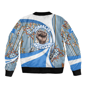 Somalia Freedom Independence Bomber Jacket Leopard Flag Power Fist