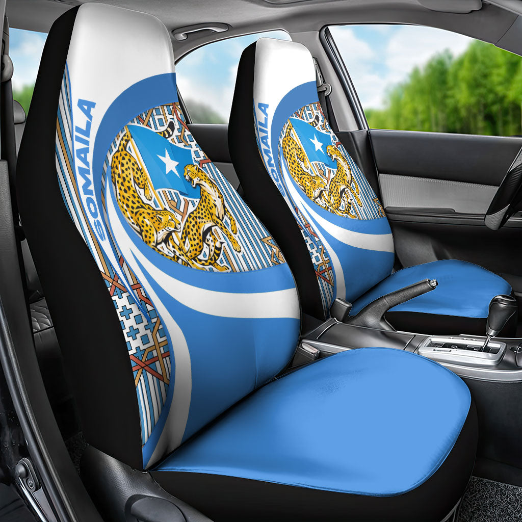 Somalia Freedom Independence Car Seat Cover Leopard Flag Power Fist