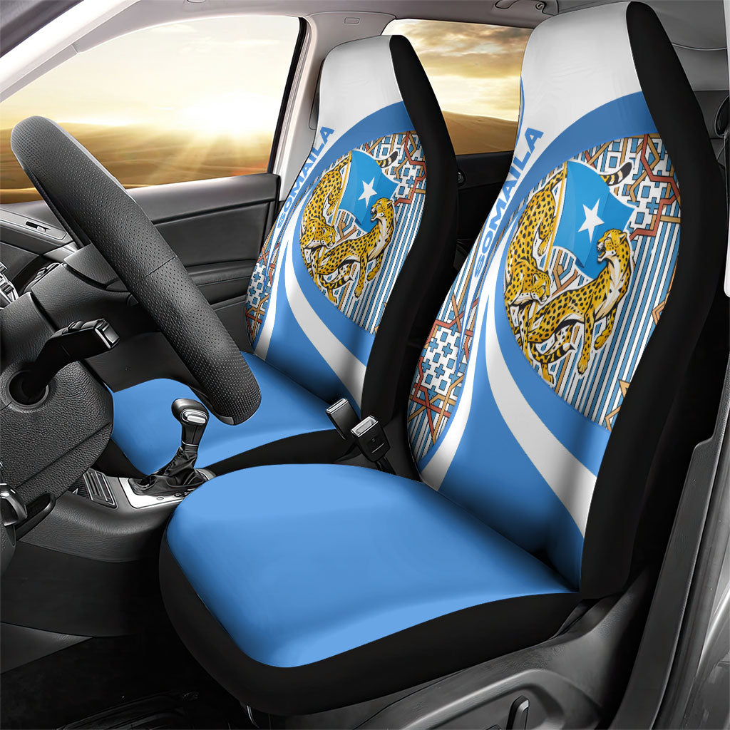 Somalia Freedom Independence Car Seat Cover Leopard Flag Power Fist