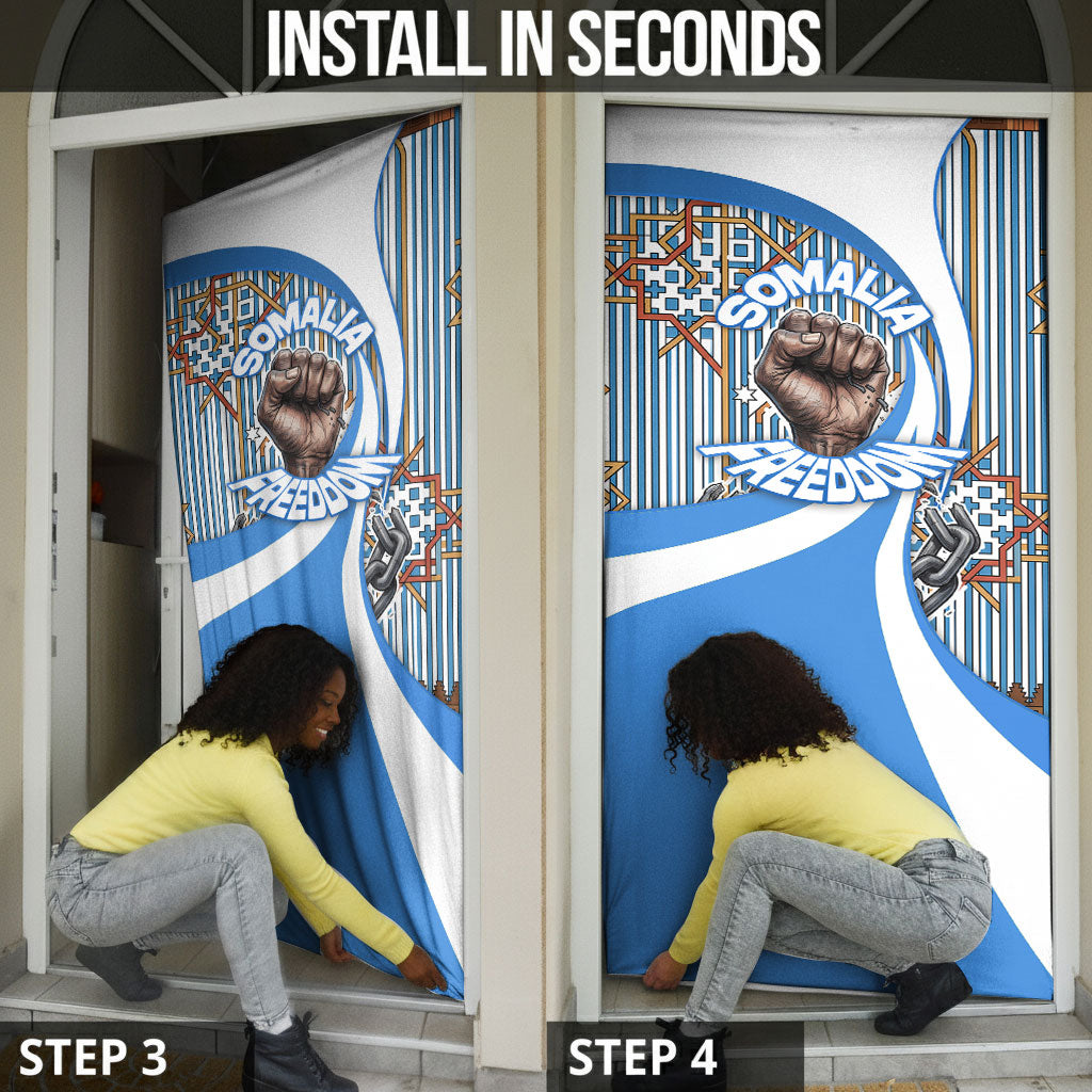 Somalia Freedom Independence Door Cover Leopard Flag Power Fist