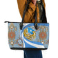 Somalia Freedom Independence Leather Tote Bag Leopard Flag Power Fist
