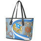 Somalia Freedom Independence Leather Tote Bag Leopard Flag Power Fist
