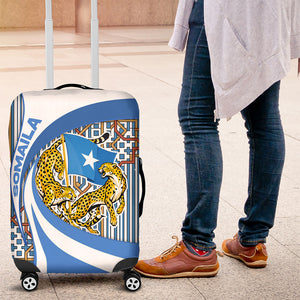 Somalia Freedom Independence Luggage Cover Leopard Flag Power Fist