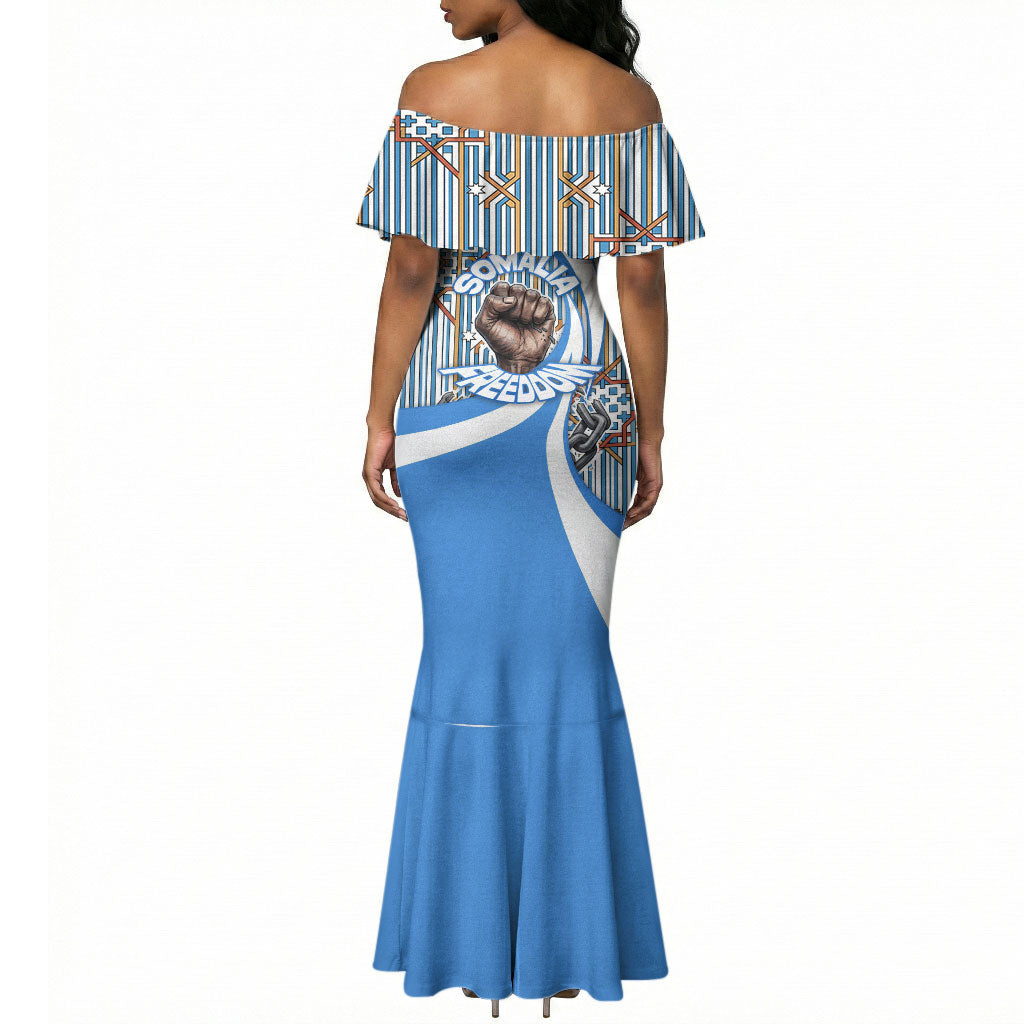 Somalia Freedom Independence Mermaid Dress Leopard Flag Power Fist