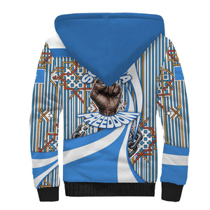 Somalia Freedom Independence Sherpa Hoodie Leopard Flag Power Fist
