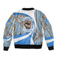 Somalia Freedom Independence Sleeve Zip Bomber Jacket Leopard Flag Power Fist