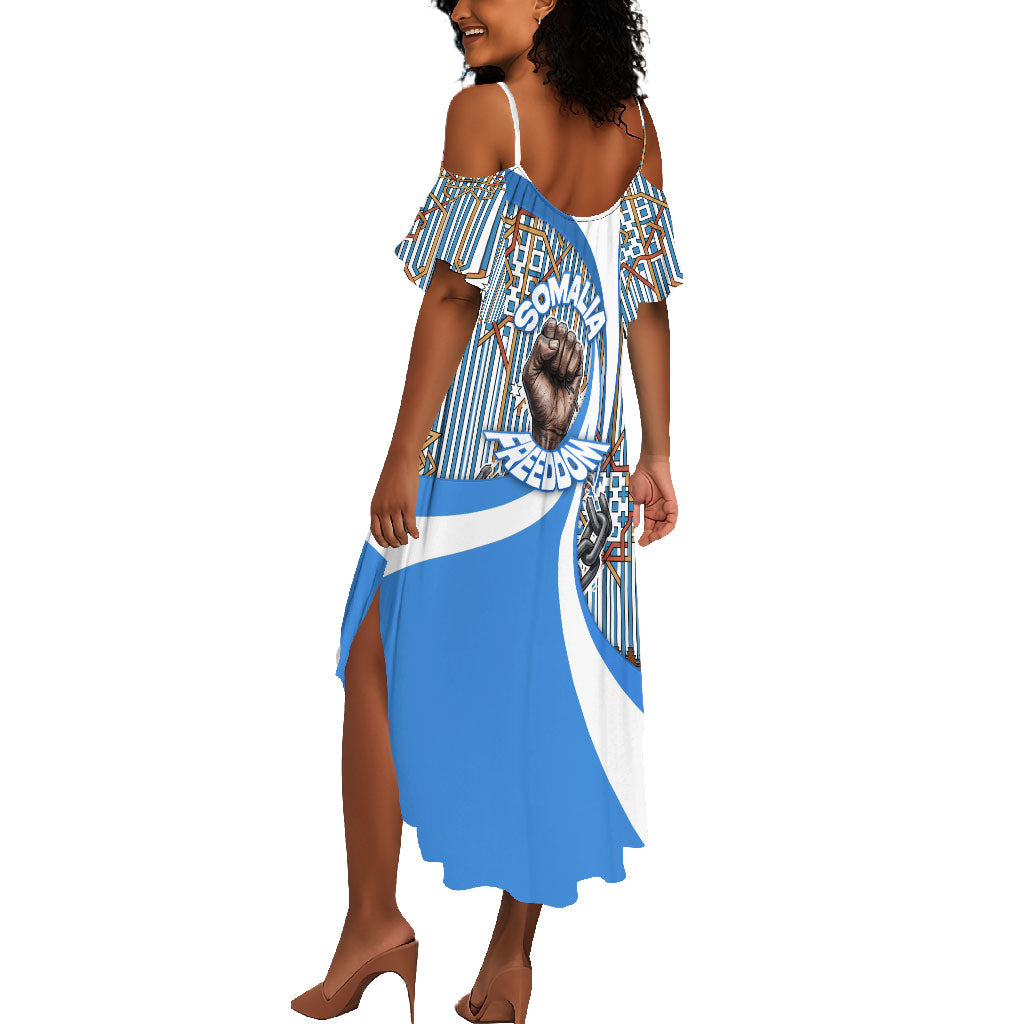 Somalia Freedom Independence Summer Maxi Dress Leopard Flag Power Fist