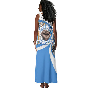 Somalia Freedom Independence Tank Maxi Dress Leopard Flag Power Fist