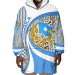Somalia Freedom Independence Wearable Blanket Hoodie Leopard Flag Power Fist