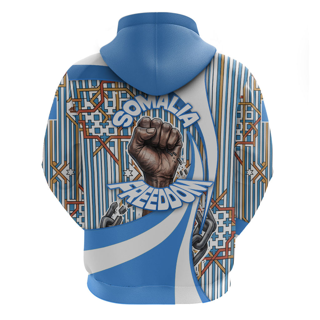 Somalia Freedom Independence Zip Hoodie Leopard Flag Power Fist