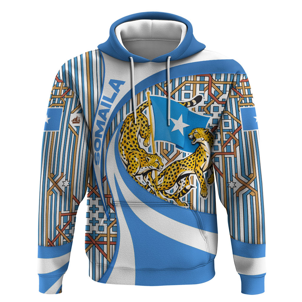 Somalia Freedom Independence Zip Hoodie Leopard Flag Power Fist