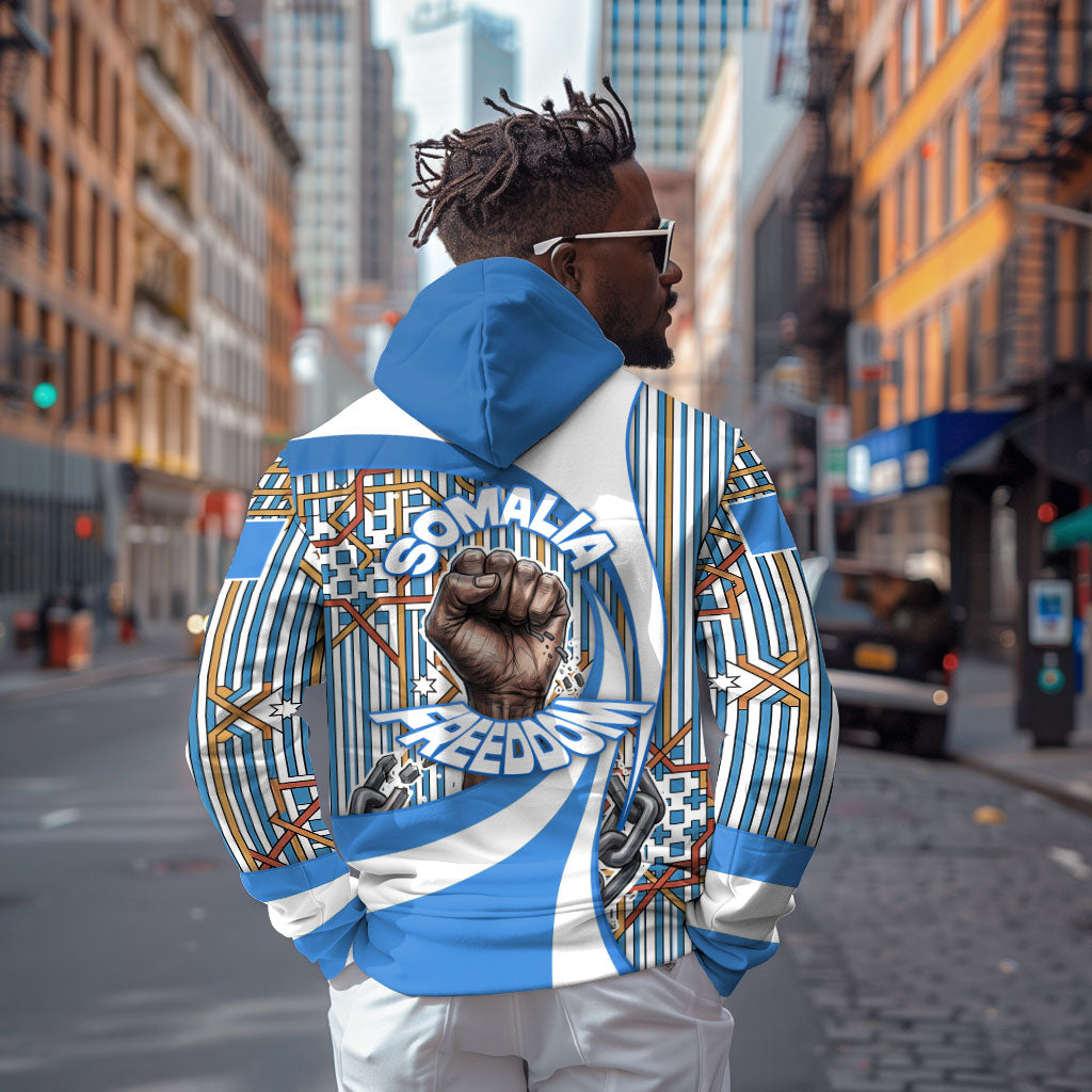 Somalia Freedom Independence Zip Hoodie Leopard Flag Power Fist
