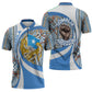 Somalia Freedom Independence Zipper Polo Shirt Leopard Flag Power Fist