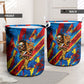 DR Congo Patrice Lumumba Football Victory Laundry Basket African Pride Leopard And Flag