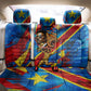 DR Congo Patrice Lumumba Football Victory Back Car Seat Cover African Pride Leopard And Flag