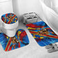 DR Congo Patrice Lumumba Football Victory Bathroom Set African Pride Leopard And Flag