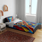 DR Congo Patrice Lumumba Football Victory Bedding Set African Pride Leopard And Flag