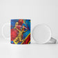 DR Congo Patrice Lumumba Football Victory Ceramic Mug African Pride Leopard And Flag