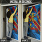 DR Congo Patrice Lumumba Football Victory Door Cover African Pride Leopard And Flag