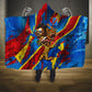 DR Congo Patrice Lumumba Football Victory Hooded Blanket African Pride Leopard And Flag