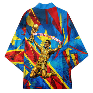 DR Congo Patrice Lumumba Football Victory Kimono African Pride Leopard And Flag