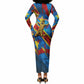 DR Congo Patrice Lumumba Football Victory Long Sleeve Bodycon Dress African Pride Leopard And Flag