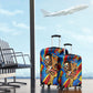 DR Congo Patrice Lumumba Football Victory Luggage Cover African Pride Leopard And Flag