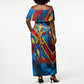 DR Congo Patrice Lumumba Football Victory Off Shoulder Maxi Dress African Pride Leopard And Flag
