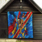 DR Congo Patrice Lumumba Football Victory Quilt African Pride Leopard And Flag