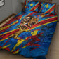 DR Congo Patrice Lumumba Football Victory Quilt Bed Set African Pride Leopard And Flag