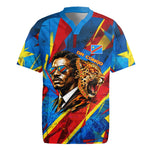 DR Congo Patrice Lumumba Football Victory Rugby Jersey African Pride Leopard And Flag