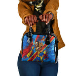DR Congo Patrice Lumumba Football Victory Shoulder Handbag African Pride Leopard And Flag