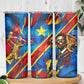 DR Congo Patrice Lumumba Football Victory Skinny Tumbler African Pride Leopard And Flag