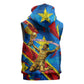 DR Congo Patrice Lumumba Football Victory Sleeveless Hoodie African Pride Leopard And Flag