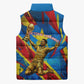 DR Congo Patrice Lumumba Football Victory Sleeveless Puffer Jacket African Pride Leopard And Flag