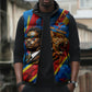 DR Congo Patrice Lumumba Football Victory Sleeveless Puffer Jacket African Pride Leopard And Flag