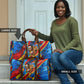 DR Congo Patrice Lumumba Football Victory Travel Bag African Pride Leopard And Flag
