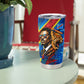 DR Congo Patrice Lumumba Football Victory Tumbler Cup African Pride Leopard And Flag