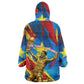 DR Congo Patrice Lumumba Football Victory Wearable Blanket Hoodie African Pride Leopard And Flag