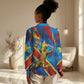 DR Congo Patrice Lumumba Football Victory Women Casual Shirt African Pride Leopard And Flag
