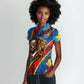 DR Congo Patrice Lumumba Football Victory Women Polo Shirt African Pride Leopard And Flag