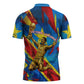 DR Congo Patrice Lumumba Football Victory Zipper Polo Shirt African Pride Leopard And Flag