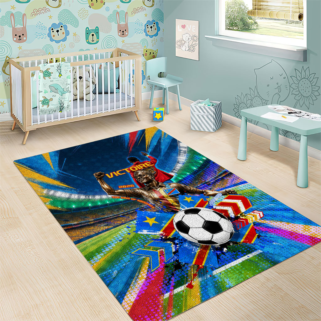 DR Congo Patrice Lumumba Area Rug Kinshasa Stadium Flag - King Of Kinshasa Football