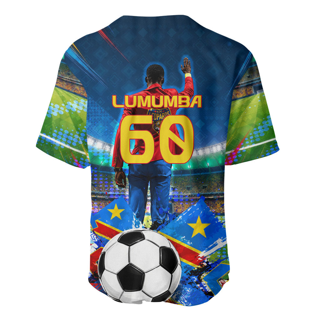 DR Congo Patrice Lumumba Baseball Jersey Kinshasa Stadium Flag - King Of Kinshasa Football