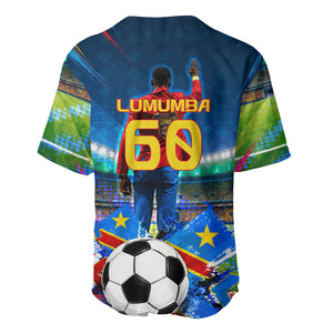 DR Congo Patrice Lumumba Baseball Jersey Kinshasa Stadium Flag - King Of Kinshasa Football