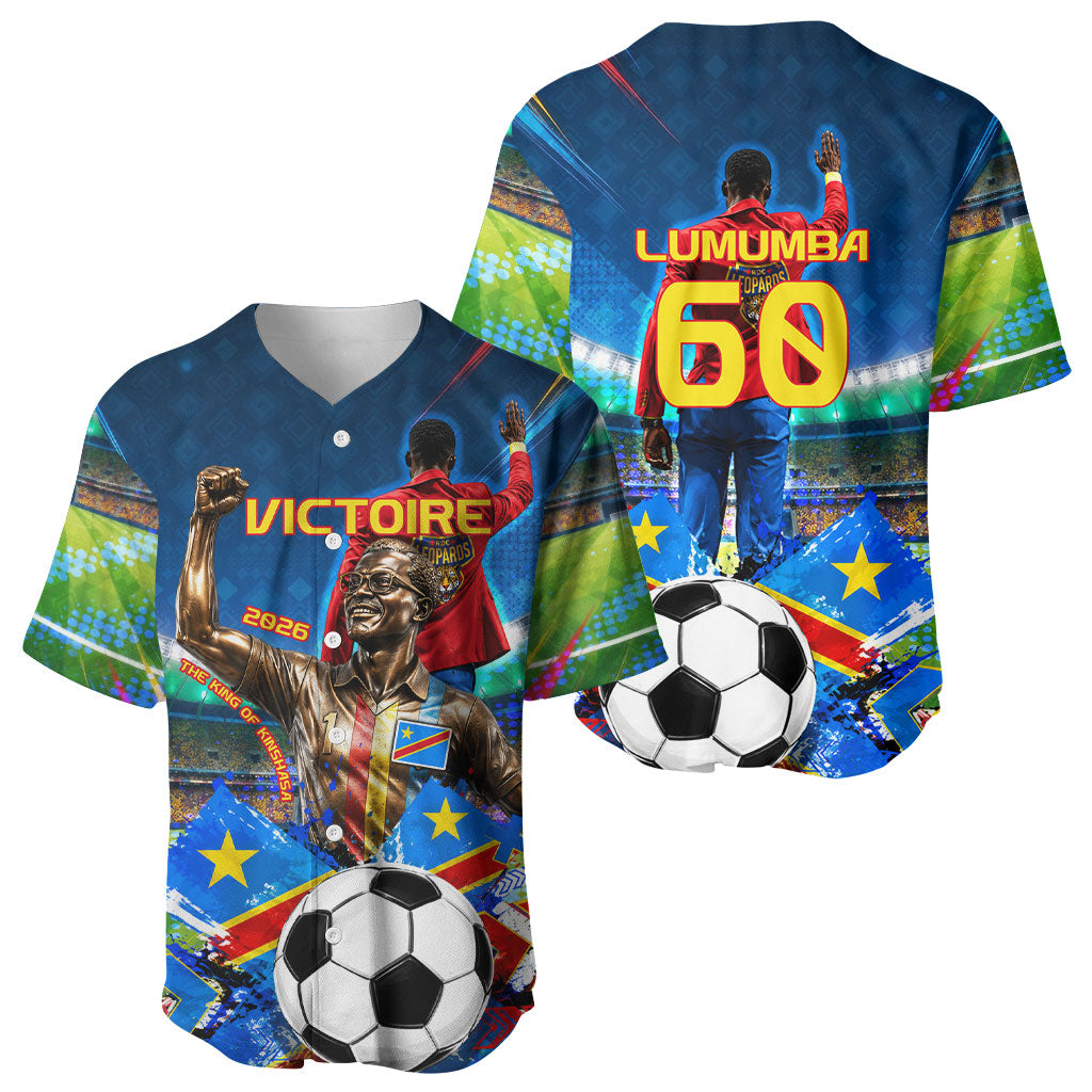 DR Congo Patrice Lumumba Baseball Jersey Kinshasa Stadium Flag - King Of Kinshasa Football