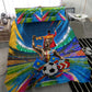 DR Congo Patrice Lumumba Bedding Set Kinshasa Stadium Flag - King Of Kinshasa Football
