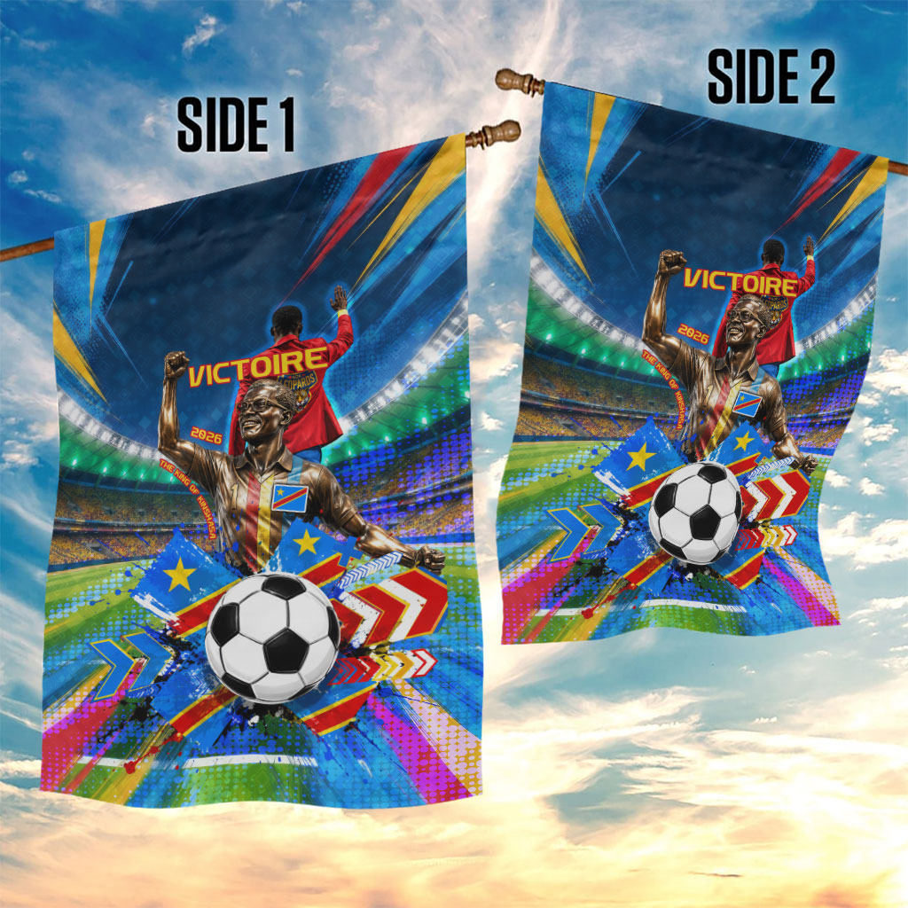 DR Congo Patrice Lumumba Garden Flag Kinshasa Stadium Flag - King Of Kinshasa Football